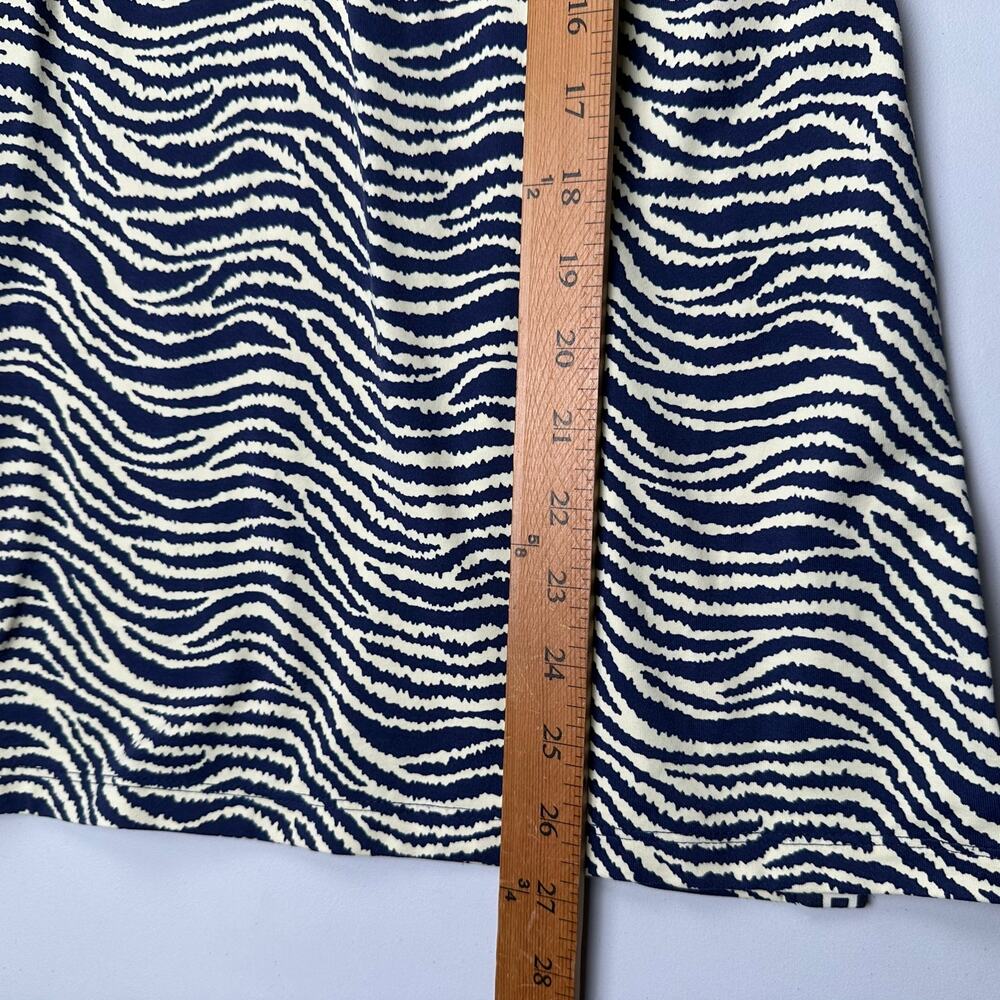 J Mclaughlin Top Womens XS Navy Zebra Catalina Tunic 3/4 Length Sleeve Stretch - Picture 13 of 15